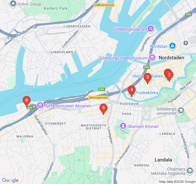 Route map for Seafood and Saluhallen Culinary Trail