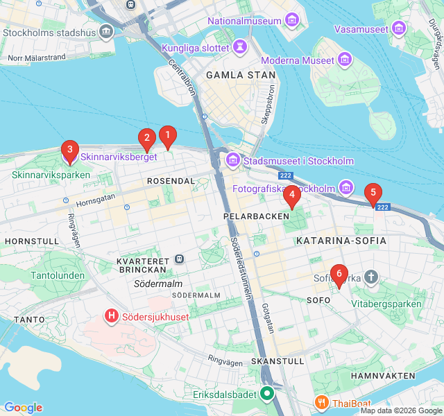 Route map for Heights of Södermalm: Panoramic Views and Hidden Alleys
