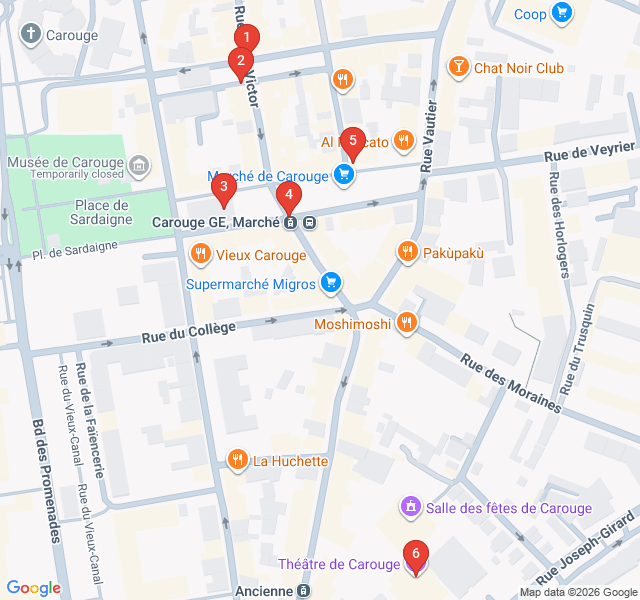 Route map for Bohemian Rhythms: The Italianate Charm of Carouge