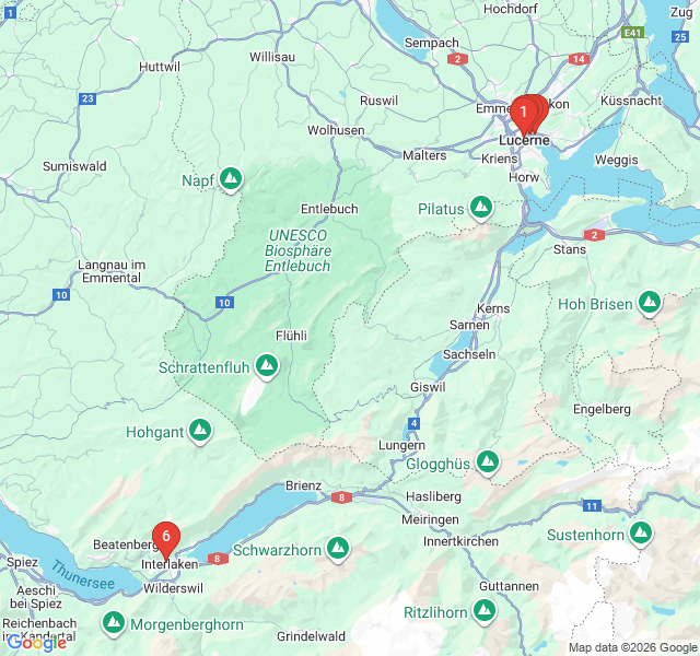 Route map for Belle Époque Waterfront Promenade