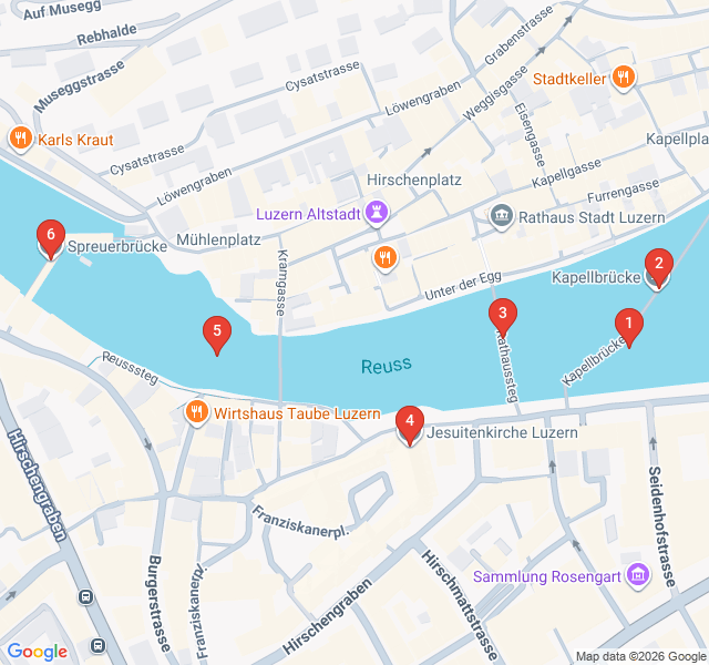 Route map for Bridging the Reuss: A Timber Tale