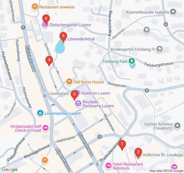 Route map for The Lion’s Lament and Frozen Time