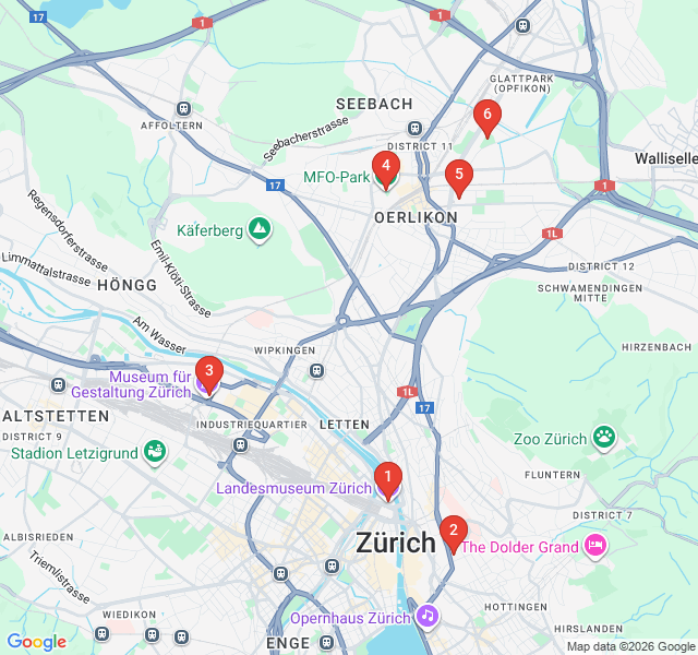 Route map for Modernist Marvels and Contemporary Design