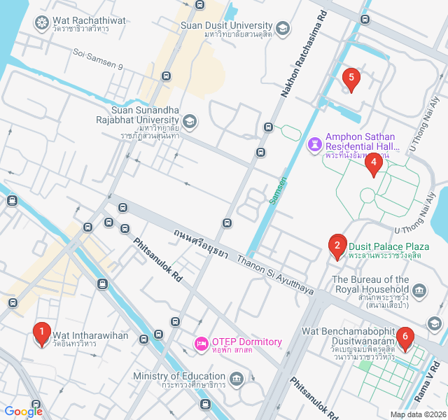 Route map for Dusit: The King's European Dream
