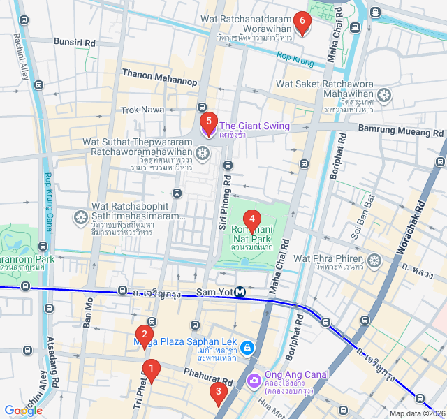 Route map for Phahurat and the Iron Castle