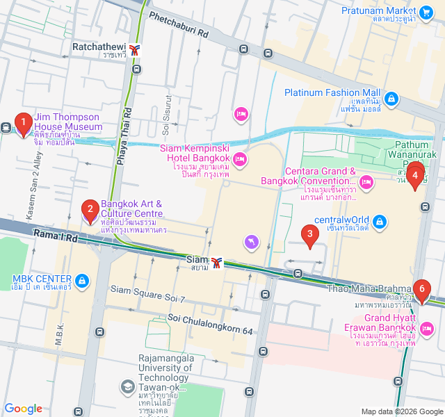 Route map for Shrines and Skyscrapers of Pathum Wan