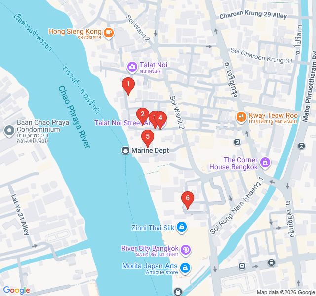 Route map for Talat Noi: Heritage, Engines, and Art