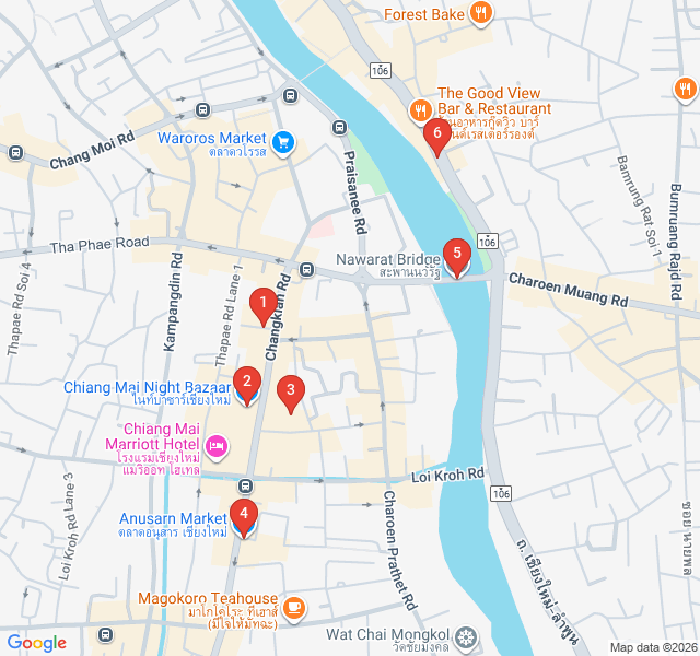 Route map for Nightlife Pulse: Riverside Bars and Bazaars