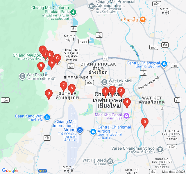 Route map for University Serenity: Ang Kaew Lake Walk