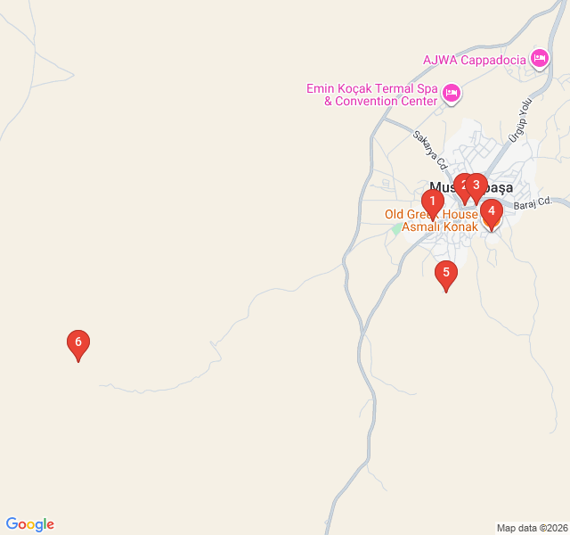 Route map for Ottoman and Greek Elegance: The Streets of Mustafapaşa