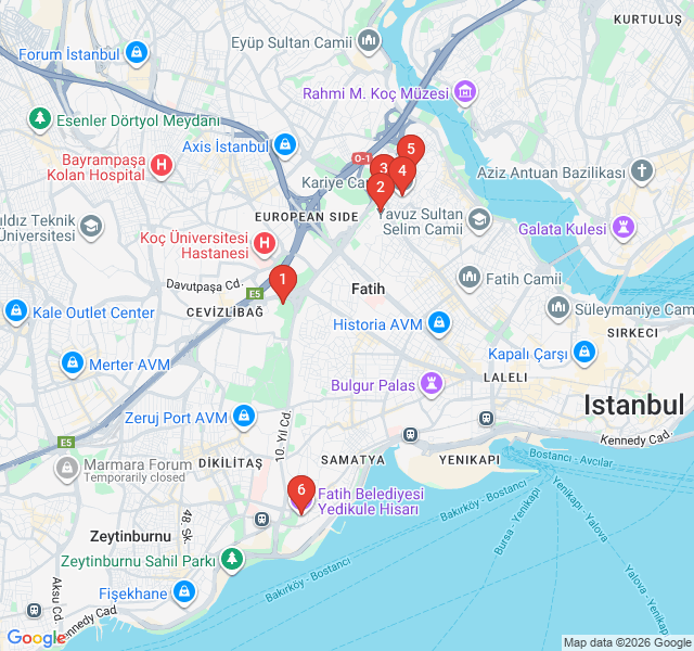 Route map for The Great Walls and Byzantine Echoes