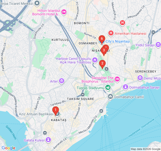 Route map for Nişantaşı: Chic Streets and Contemporary Art