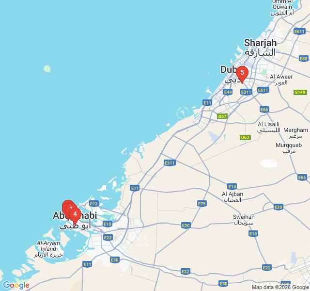 Route map for Al Bateen's Hidden Harbors: Fishing Boats and Cafes