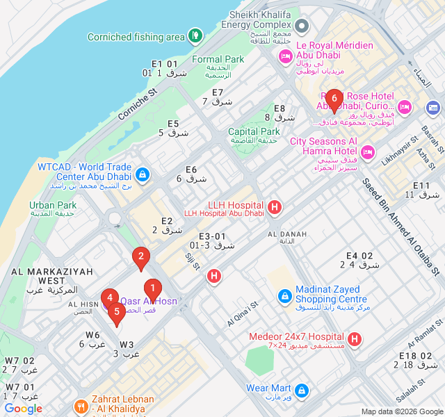 Route map for Foundations of the Fortress: Qasr Al Hosn and Downtown Heritage