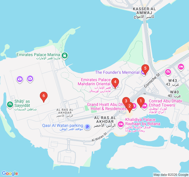 Route map for Presidential Grandeur: The Founders and Palaces Walk