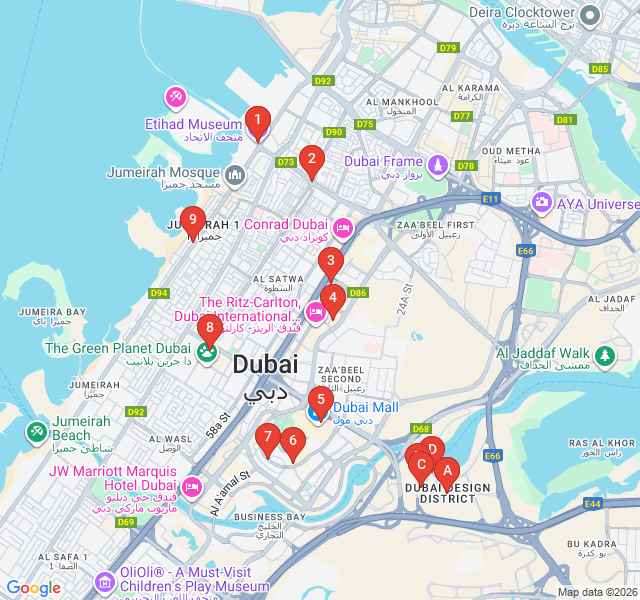 Route map for D3 Design and Innovation Walk