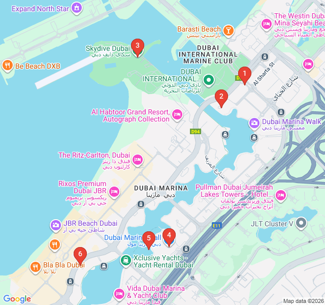 Route map for Marina Promenade: Skyline Spectacles