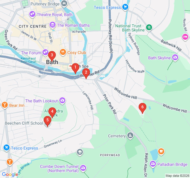 Route map for The Alexandra Park Panorama Walk