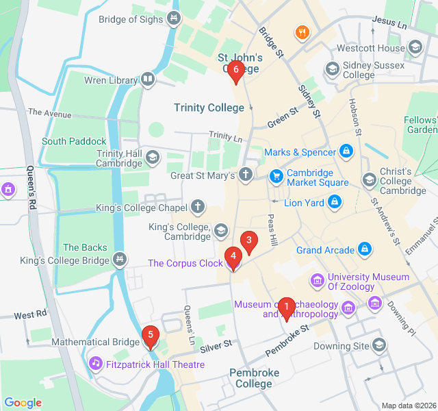 Route map for The Giants of Science and Discovery