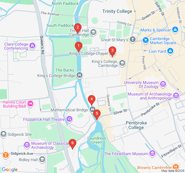 Route map for The Backs and Beyond: A Riverside Photography Trail