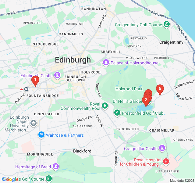 Route map for Duddingston: A Secret Village and Sacred Gardens