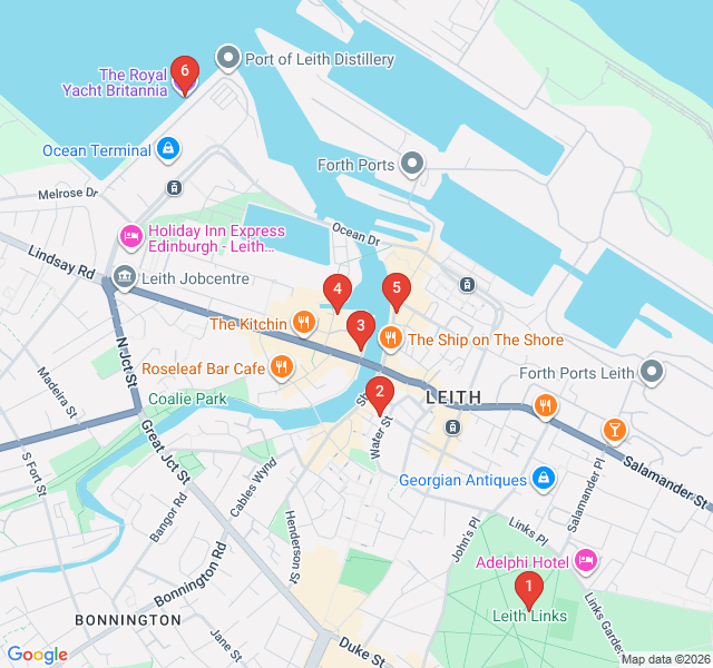 Route map for Leith: Maritime Heritage and Modern Vibe
