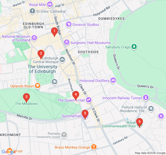 Route map for Southside Academics and The Meadows