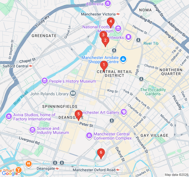 Route map for Manchester's Haunted Secrets