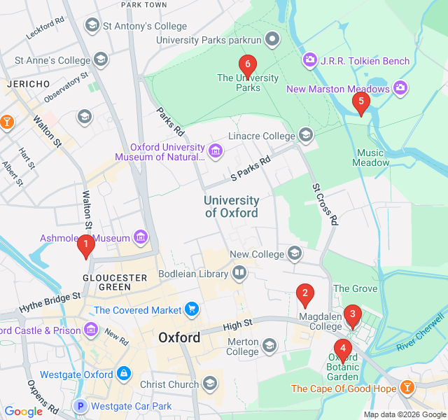 Route map for The Hidden Gardens & Quiet Cloisters