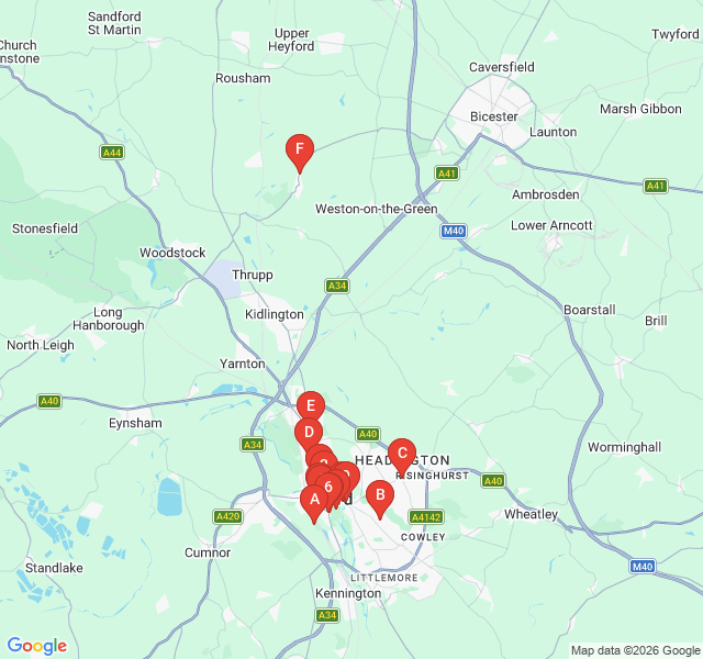 Route map for Oxford's Waterfront: The Isis and the Meadows