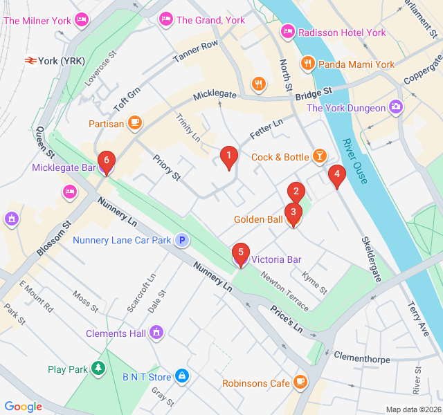 Route map for Bishophill Secrets: The Village Within the City