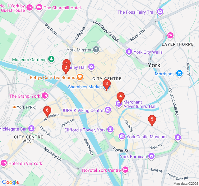 Route map for The Morning Ritual: York’s Best Coffee and Bakes