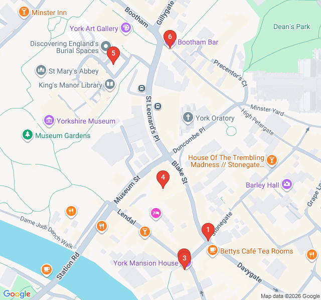 Route map for Power and Prestige: York’s Civic Grandeur