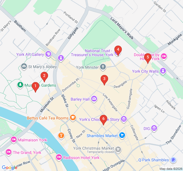 Route map for Roman Legions and Eboracum Echoes