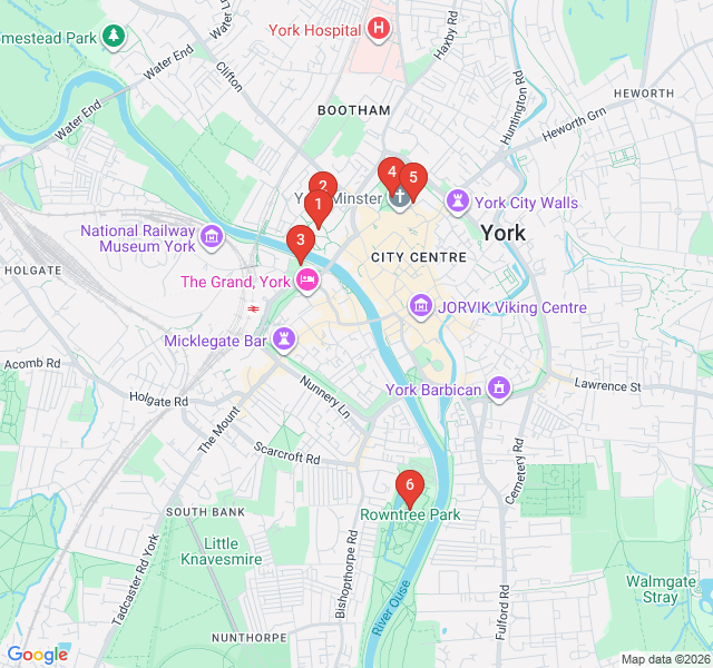 Route map for York’s Botanical Beauty: From Abbey to Park