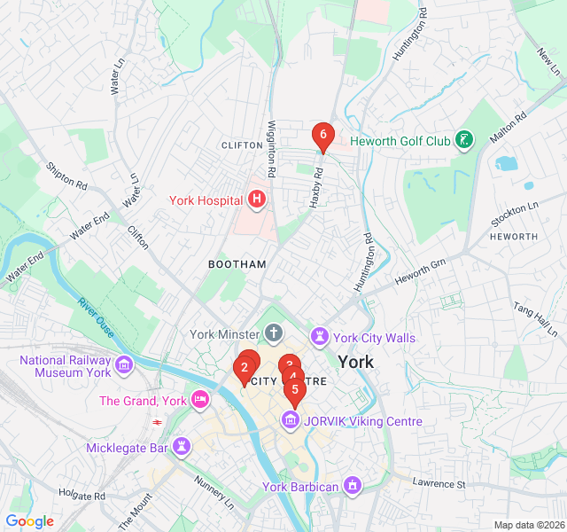 Route map for York's Sweet Secrets: The Chocolate Trail