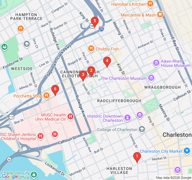 Route map for Caffeine and Curated Shops of Cannonborough