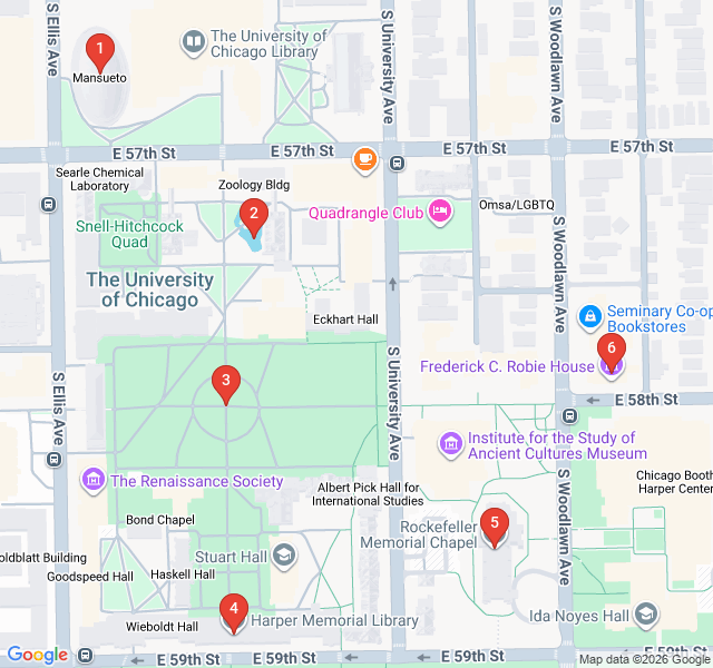 Route map for Gothic Spires and Ivy Walls: University of Chicago Campus