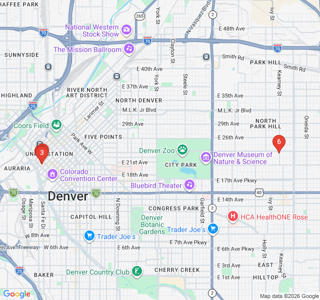 Route map for Gastronomy on Denver's Oldest Street