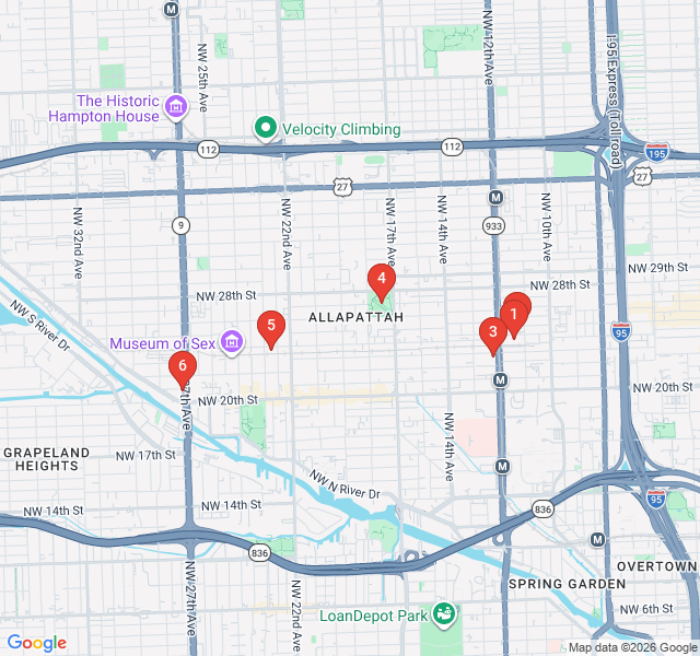 Route map for Allapattah: The New Art Frontier