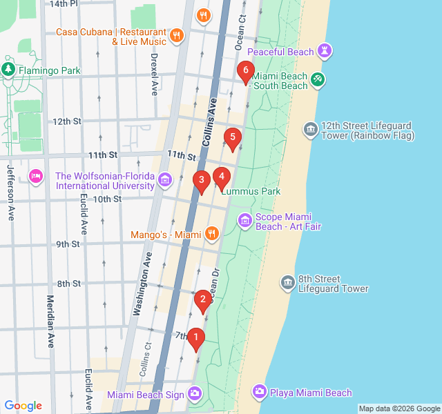 Route map for Art Deco Neon & Pastel Walk