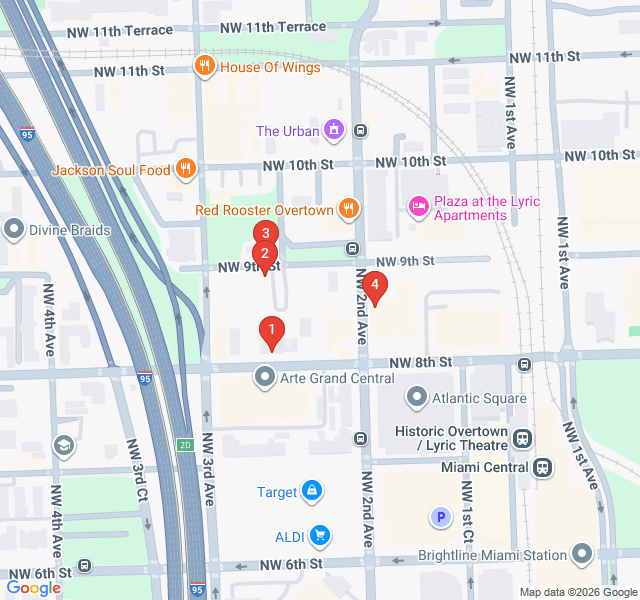 Route map for Harlem of the South: Historic Overtown