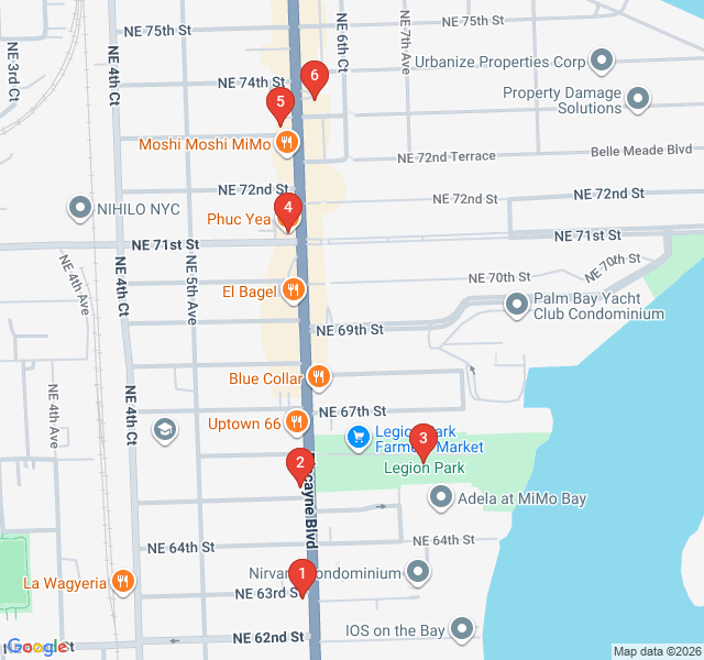 Route map for Mid-Century Magic: The MiMo District
