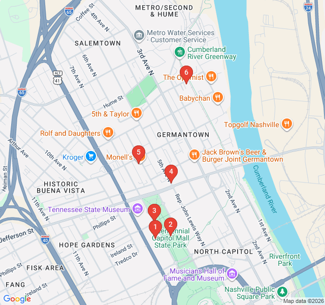 Route map for Germantown: History and Hops