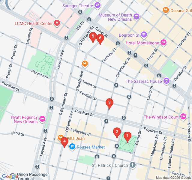 Route map for CBD Movie Magic: Hollywood South Film Sites