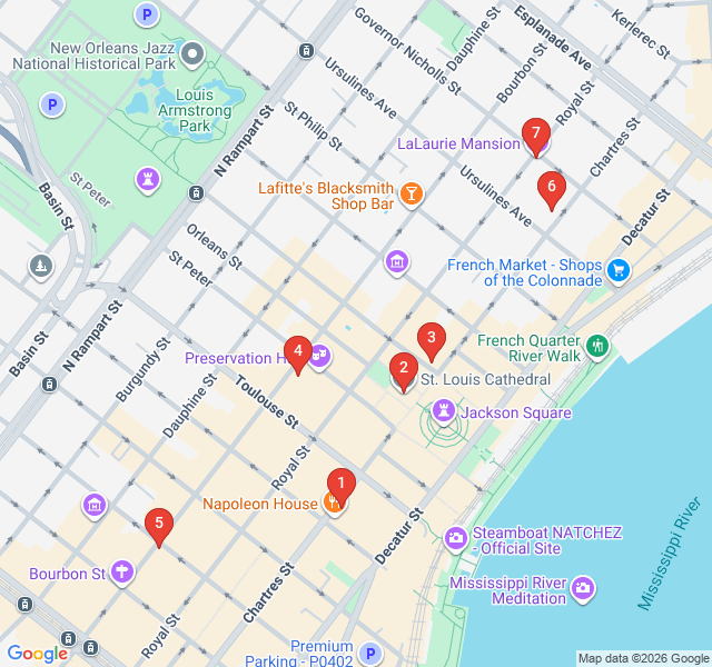 Route map for Voodoo, Vampires, and Veils