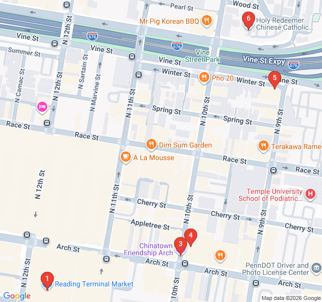 Route map for Chinatown’s Gates and Grubs: A Cultural Walk
