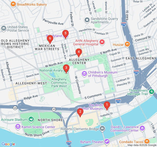 Route map for Pop Art and Public Spaces: The North Shore Route