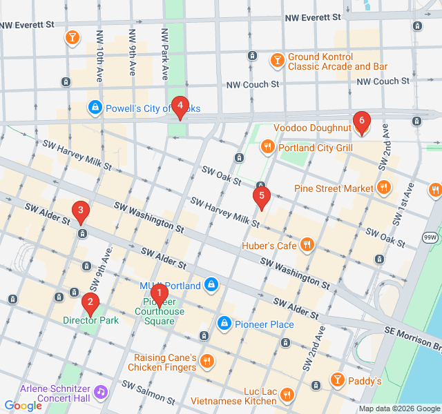 Route map for Downtown Carts and Culinary Culture