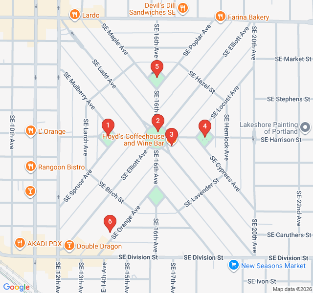 Route map for The Rose Labyrinth of Ladd's Addition